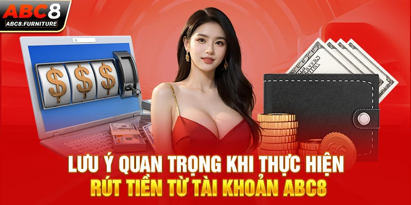 Lưu ý quan trọng khi thực hiện rút tiền từ tài khoản ABC8 Lưu ý quan trọng khi thực hiện rút tiền từ tài khoản ABC8